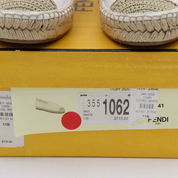 HostPick!🥳 New Fendi FF Logo Leather Flat Espadrilles - Picture 8 of 8